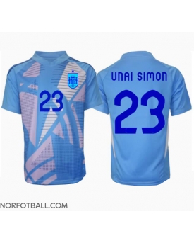 Billige Fotballdrakt Spania Unai Simon #23 Keeper Replika Hjemmedrakt EM 2024 Kortermet